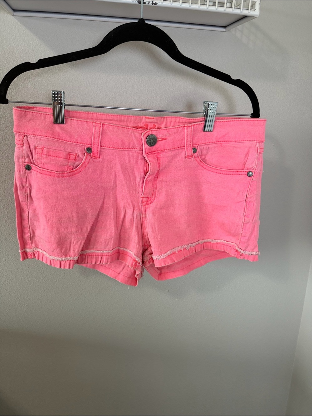 Reign Bright Pink Denim Jean Shorts